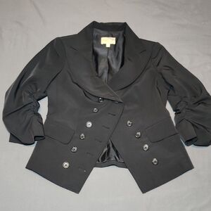 Elizabeth and James Black Double-Breasted Blazer